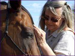 Dr. Elaine Maginn Sonne, PhD with "Maggie"
